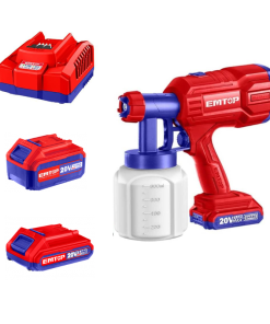 Pistola Pintura Batería 20V – P20S EMTOP – con 2 Baterías y Cargador Incluidos